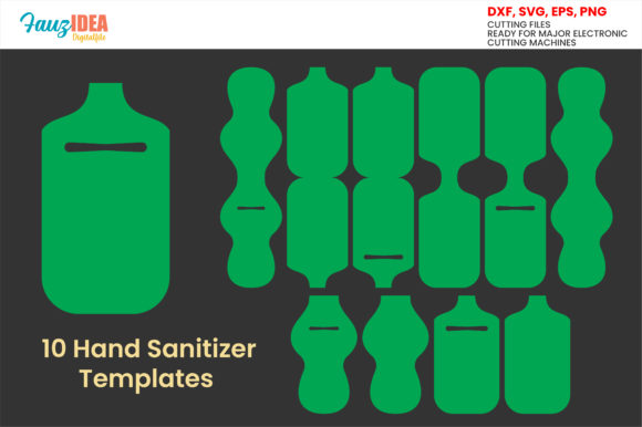 10 Hand Sanitizer Templates Set: Craft Stylish Holders