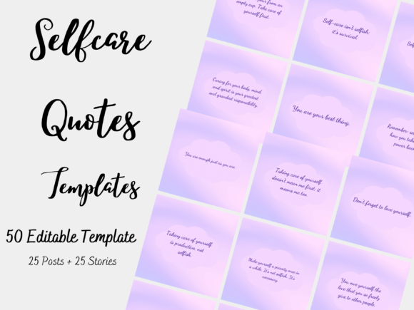 50 Selfcare Quotes Canva Templates: A Designer's Toolkit