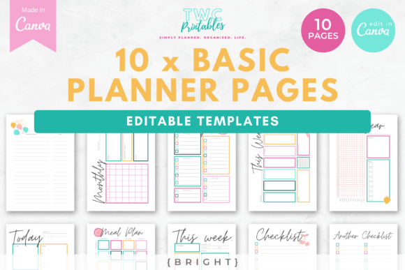 Canva Planner Templates | BRIGHT: Design Your Perfect System