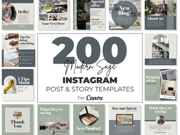 Elevate Your Brand with Modern Instagram Canva Templates Kit