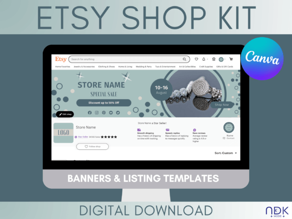 Elevate Your Etsy Branding with Canva Banner Kits