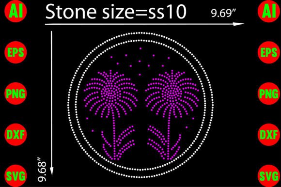 Flowers Rhinestone Templates: Digital Design Files for Crafters