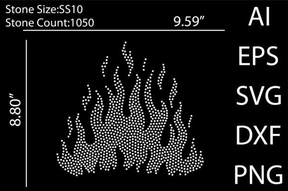 Ignite Your Projects with Fire Rhinestone Templates