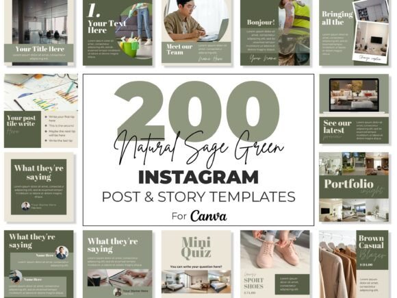 Instagram Canva Templates Sage Green: Elevate Your Brand's Aesthetic