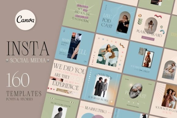 MANGO - 160 Bright Templates CANVA: A Complete Toolkit for Visual Impact