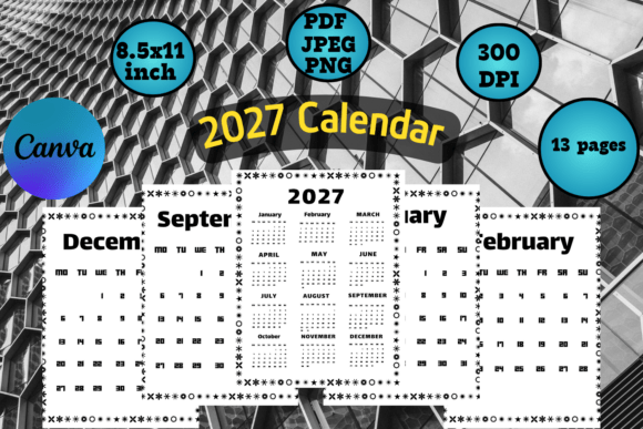 Master Your Year with the 2027 Calendar Templates with Frame 2