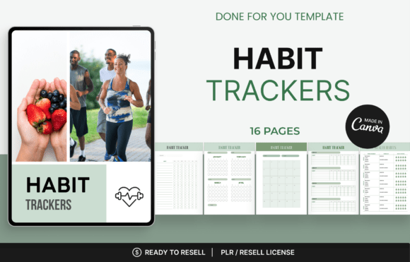 Mastering Routine with Habit Trackers Canva Templates