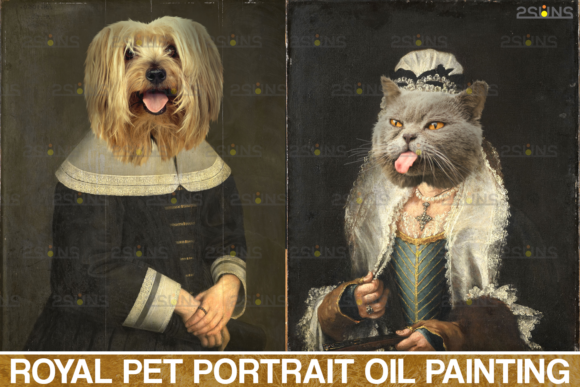 Royal Pet Portrait Templates Vol.4: A Digital Masterpiece for Pet Artists