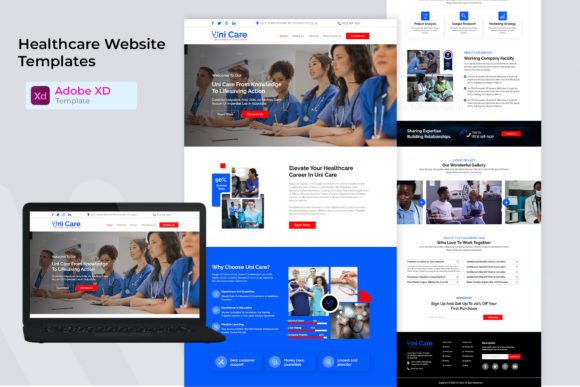 Streamline Your Medical Practice with Healthcare Website XD Templates