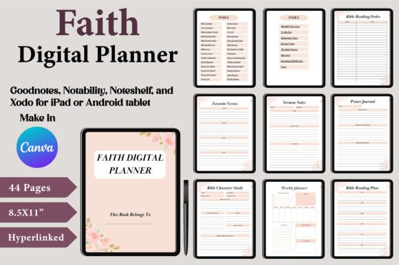 Streamline Your Spiritual Practice with Faith Digital Planner Canva Templates