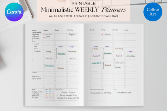 Streamline Your Week: Mastering Canva Editable Weekly Planner Templates