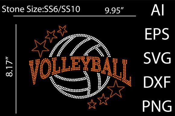 Unleash Your Creative Edge with Volleyball Rhinestone Templates