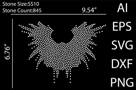 Wings Rhinestone Templates Design: Creative Sparkle for Any Project